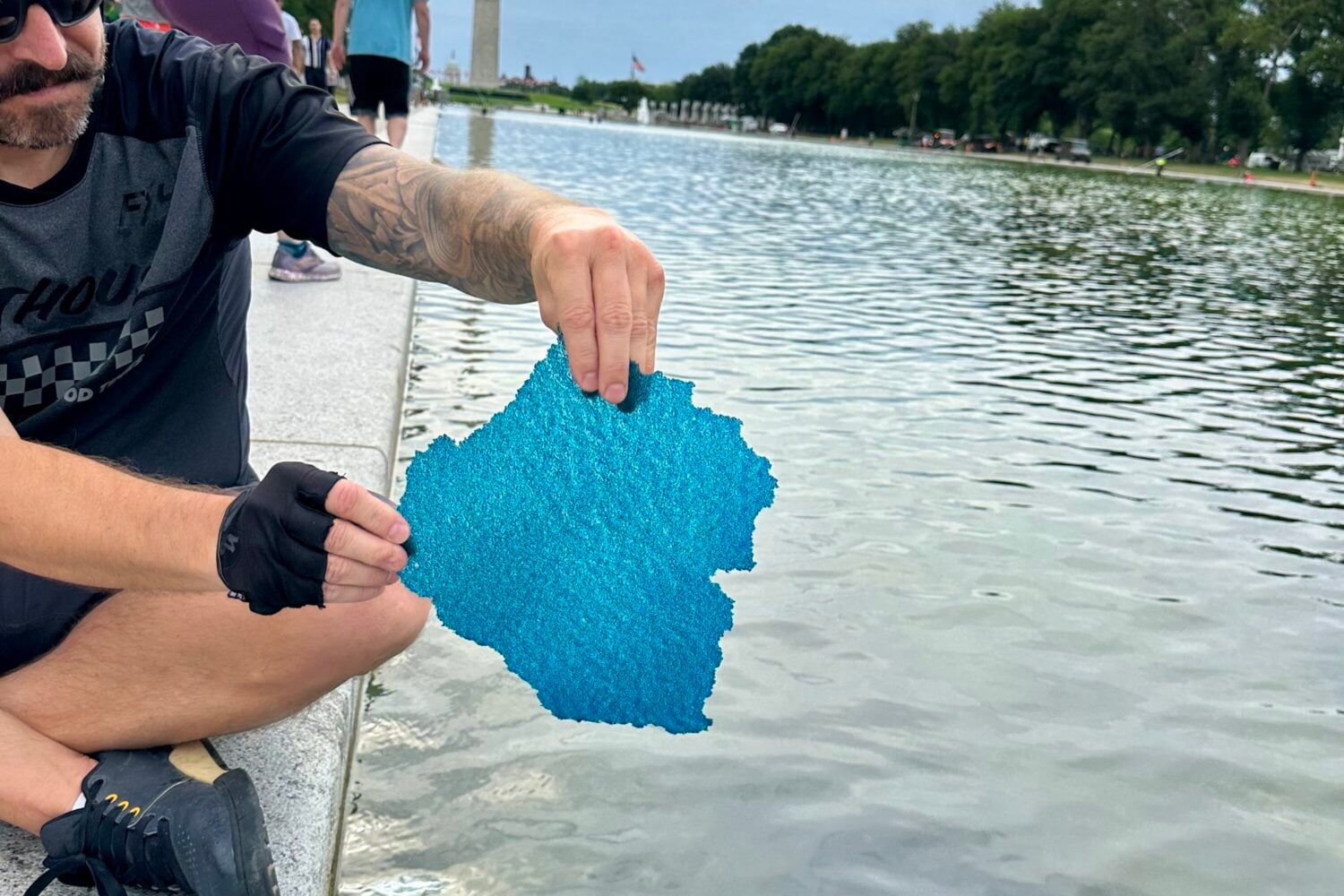 PHOTOS: Yes, the Blue Paint Is Peeling Off the Reflecting Pool