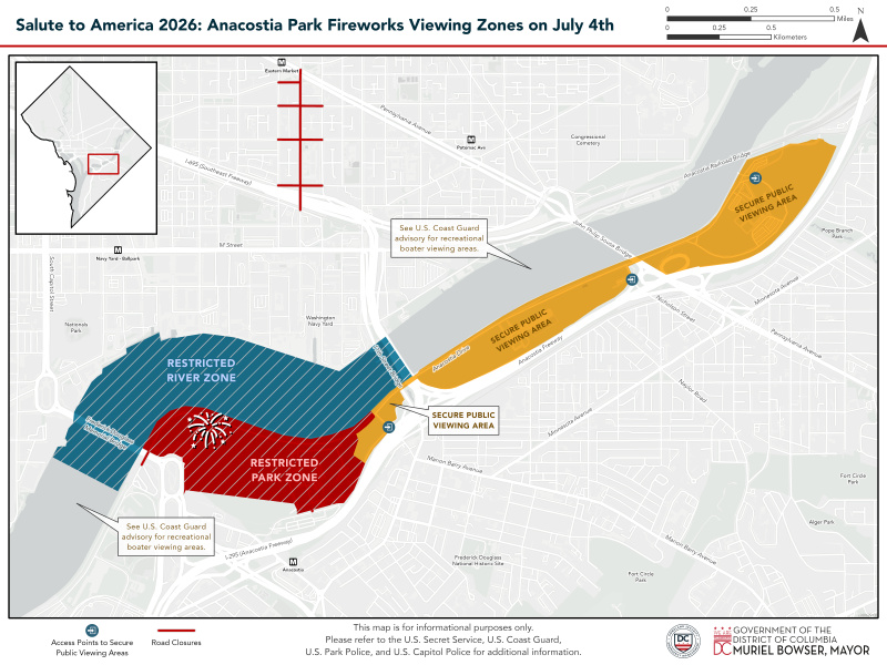 The fireworks at Anacostia Park. Image by DC HSEMA. 