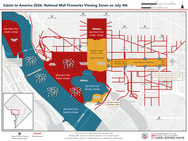 Fireworks on the National Mall. Image by DC HSEMA. 