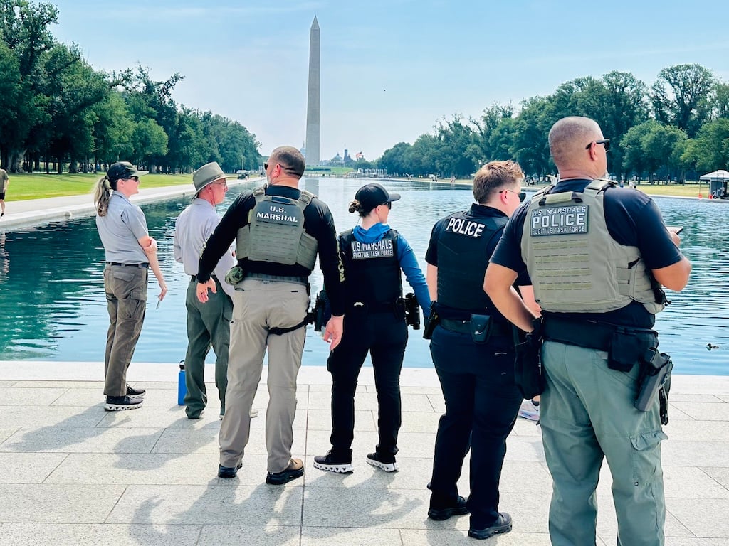 LEOs at Reflecting Pool - Washingtonian