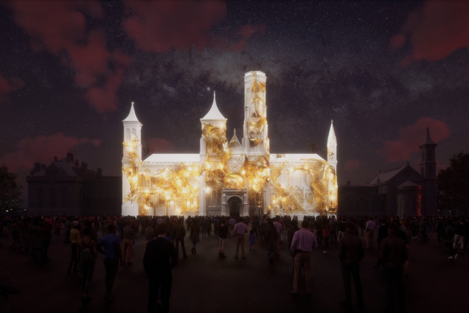 An Abstract Light Show Will Be Projected on the Smithsonian Castle