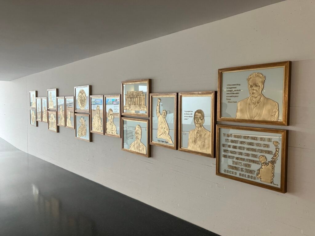 IMG_2326 - Washingtonian Gold-leaf artworks by Patricia Duggan on display at the Reach.