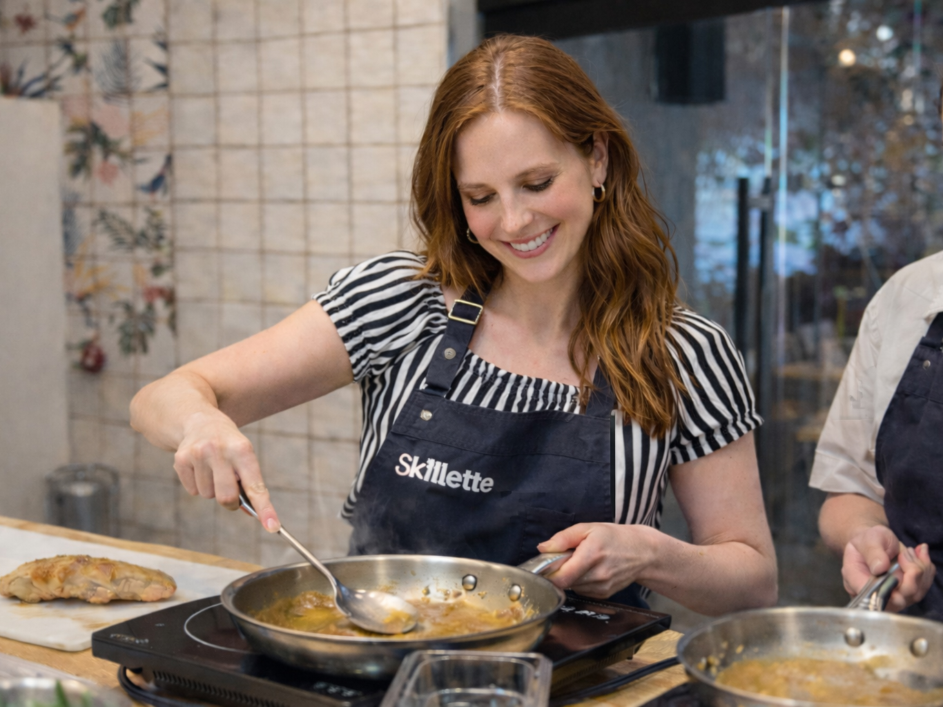 Kelly-Singer-Cooking-at-SKillette-scaled-down - Washingtonian