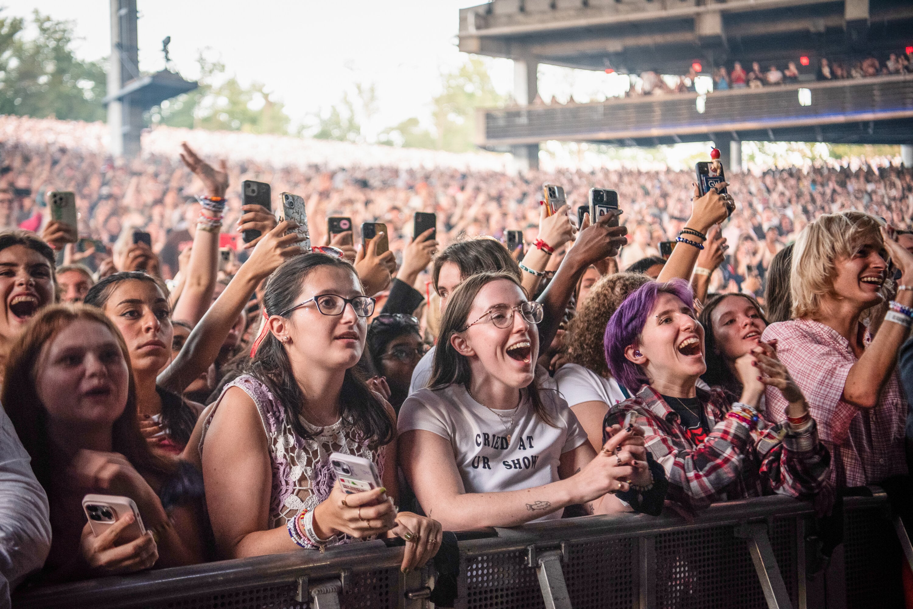 Attendees scream for boygenius at All Things Go festival at Merriweather Post Pavilion - Washingtonian Attendees scream for boygenius at All Things Go festival at Merriweather Post Pavilion.