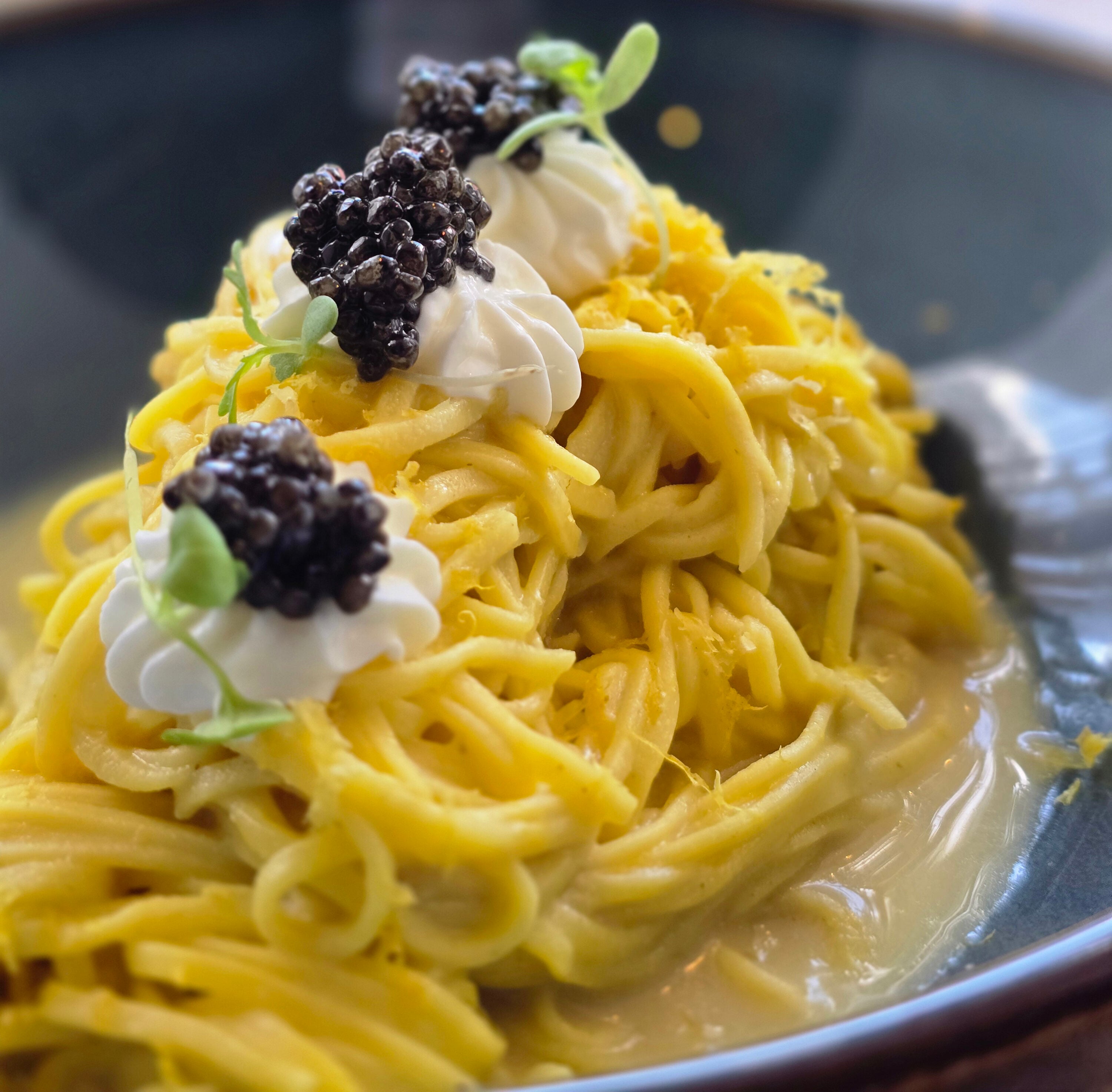 Lemon Tagliatelle Black River Tradition Caviar Creme Fraiche - Washingtonian