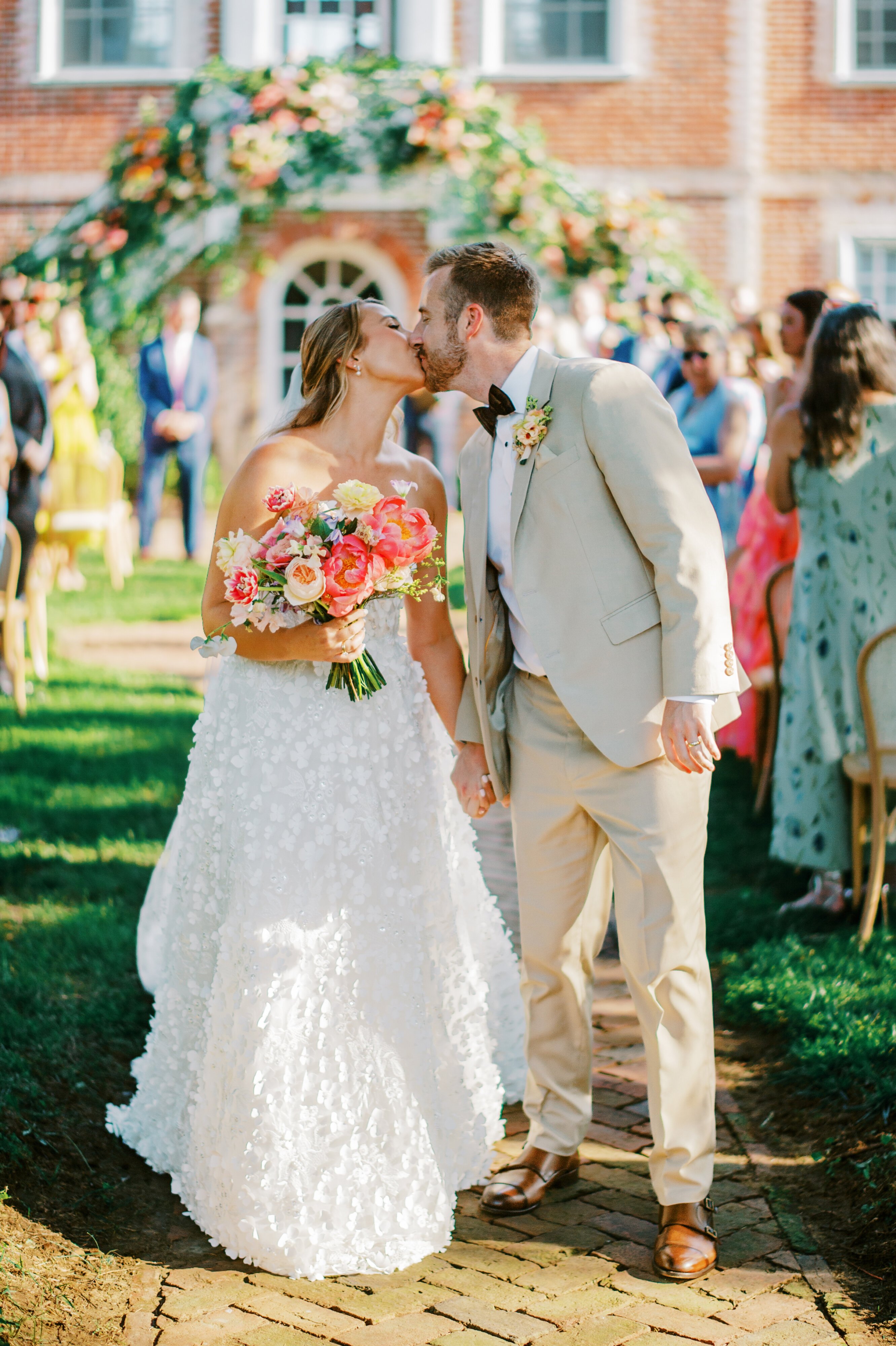 A Colorful Waterfront Wedding With Mixed-Mixed-and-Matched Place-Setting Designs