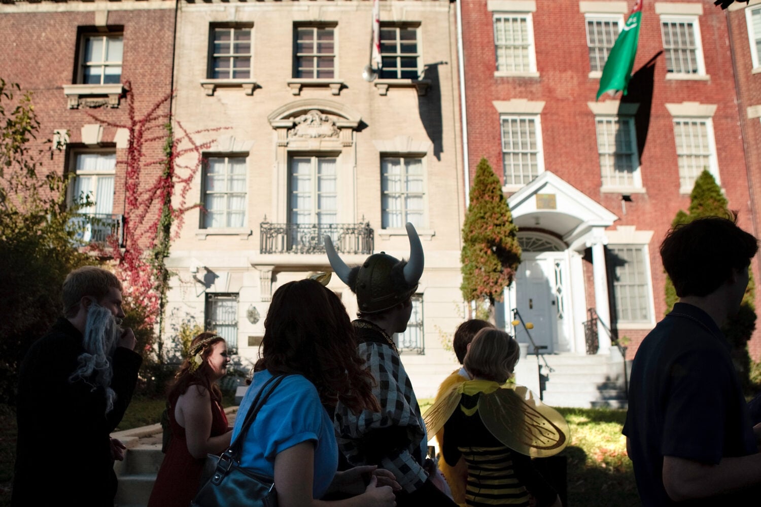 Kids Trick Or Treat For Candy On Halloween In Washington, DC