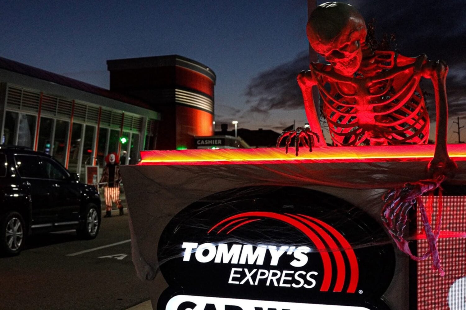 Tommy's Express Car Wash is hosting haunted car washes at their Manassas and Waldorf branches. Photo courtesy of Tommy's Express Car Wash.