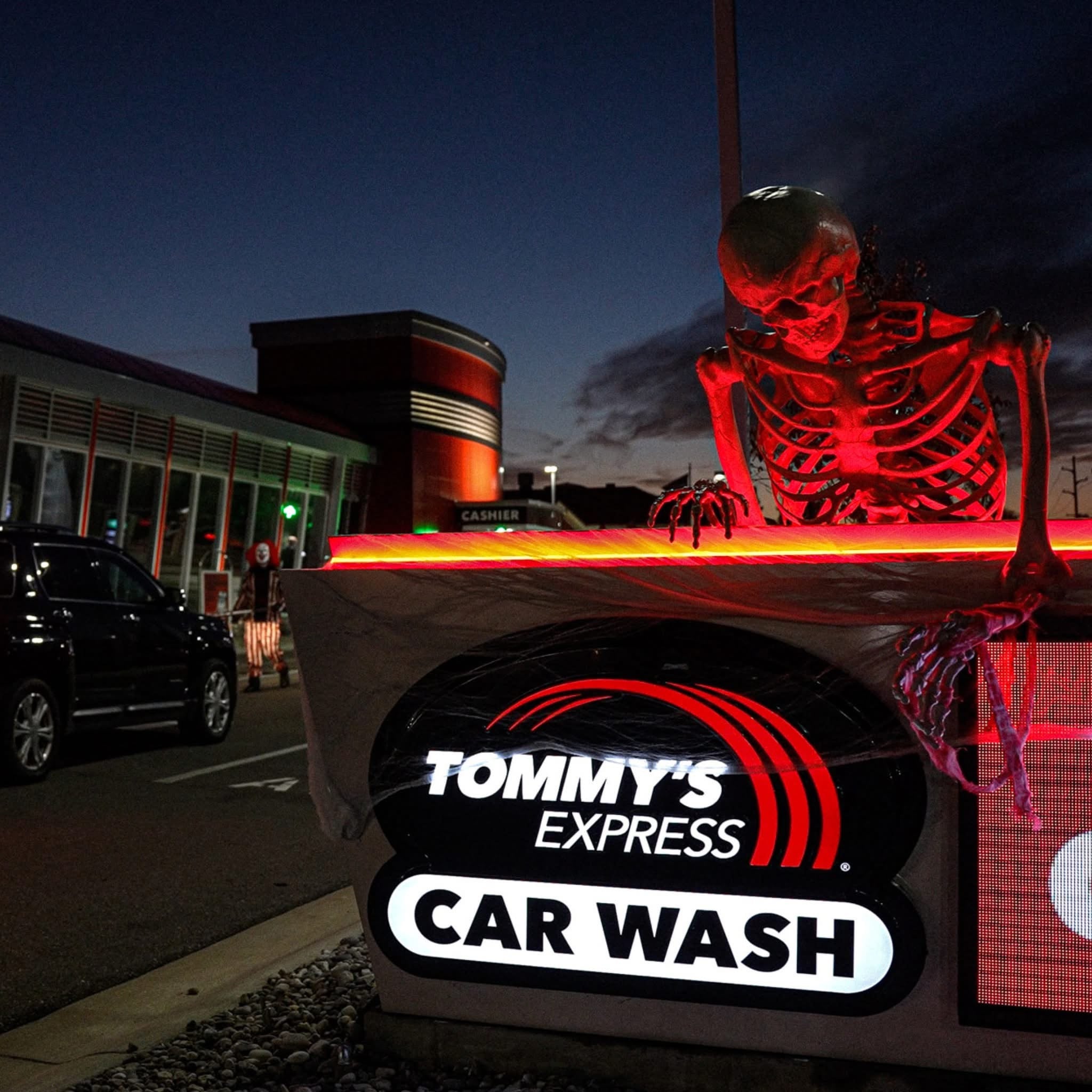 Tommy's Express Car Wash is hosting haunted car washes at their Manassas and Waldorf branches. Photo courtesy of Tommy's Express Car Wash.